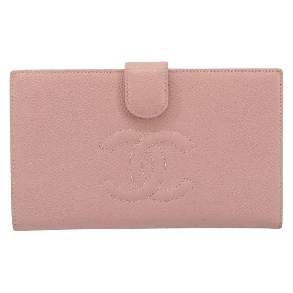 Chanel Long Wallet Caviar Pink